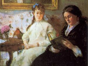 Berthe Morisot - La lecture (La madre e la sorella Edma dell'artista).