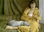 Wallpaper Girl with a White Dog - Lucian Freud