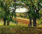 Wallpaper The Chestnut Trees at Osny - Camille Pissarro