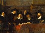 Wallpaper The Syndics of the Clothmaker's Guild (The Staalmeesters) - Rembrandt