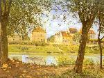 Alfred Sisley - Village on the Banks of the Seine (Villeneuve-la-Garenne)
