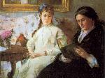 Berthe Morisot - La lecture (La madre e la sorella Edma dell'artista).