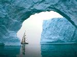 Wallpaper Barca nel ghiaccio