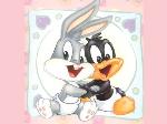 Wallpaper Baby Bugs Bunny & Duffy Duck