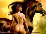 Wallpaper Cavallo e Donna
