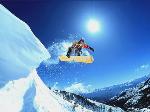 Snowboard in the sun